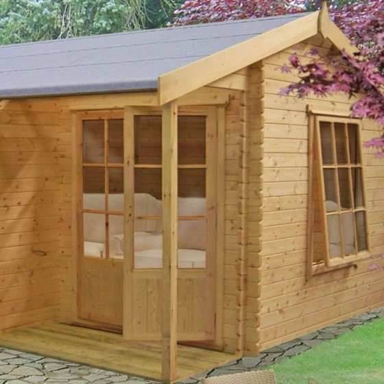 Shire Azay 2 4.5m X 4.2m Log Cabin Summer House (28mm) - Image 2