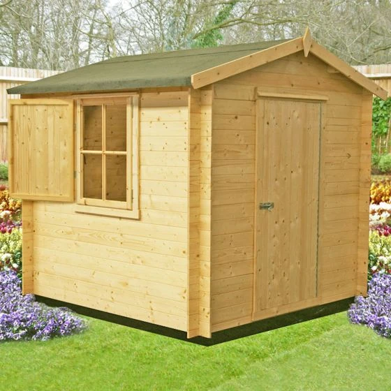 Shire Camelot 2.7m X 2.7m Log Cabin Shed (19mm) - Image 2