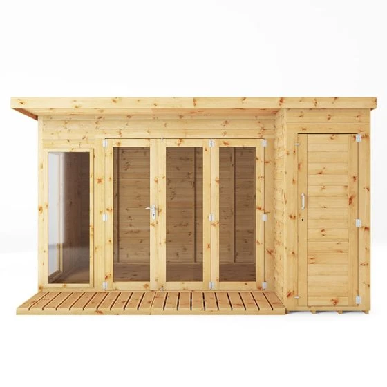 12' X 8' Mercia Premium Summer House With Side Shed (3.69m X 2.41m) - Image 9