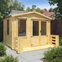 Mercia 3.1m X 3.3m Log Cabin With Veranda (19mm)