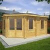 Mercia Grande 5m X 3m Corner Log Cabin (28mm) – Double Glazed