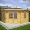 Mercia 4m X 4m Corner Log Cabin (28mm) - Double Glazed
