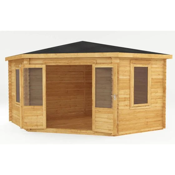 Mercia 4m X 4m Corner Log Cabin (28mm) - Double Glazed - Image 9