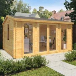 Mercia Director 4m X 3.5m Garden Office Log Cabin (34mm) - Double Glazed