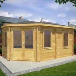 Mercia Grande 5m X 3m Corner Log Cabin (34mm) – Double Glazed