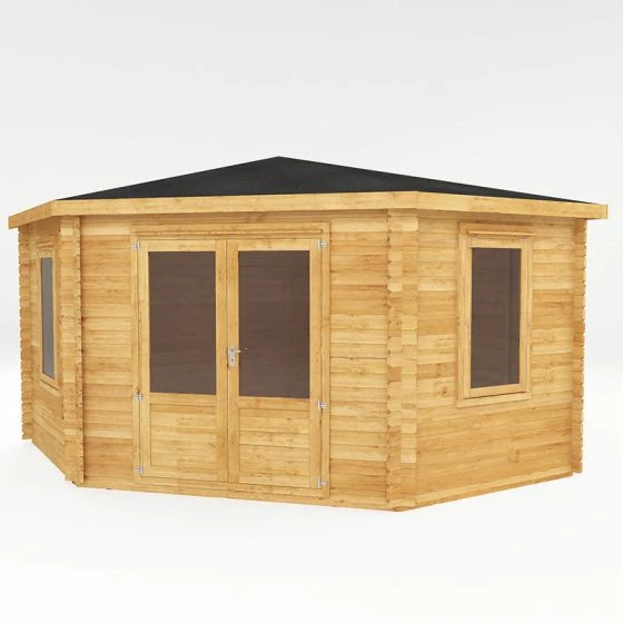 Mercia 4m X 4m Corner Log Cabin (34mm) - Double Glazed - Image 8