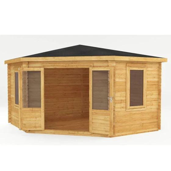 Mercia 4m X 4m Corner Log Cabin (34mm) - Double Glazed - Image 9