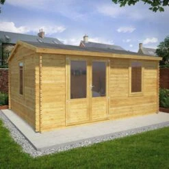Mercia Elite 5m X 4m Garden Office Log Cabin (44mm) - Double Glazed