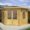 Mercia 3m X 3m Corner Log Cabin (44mm) - Double Glazed