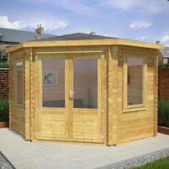 Mercia 3m X 3m Corner Log Cabin (44mm) - Double Glazed