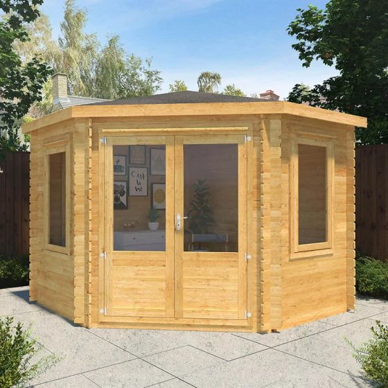 Mercia 3m X 3m Corner Log Cabin (44mm) - Double Glazed - Image 3