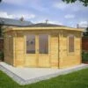 Mercia 4m X 4m Corner Log Cabin (44mm) - Double Glazed