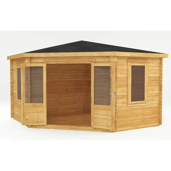 Mercia 4m X 4m Corner Log Cabin (44mm) - Double Glazed - Image 9
