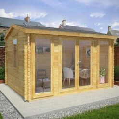 Mercia Director 4m X 3m Garden Office Log Cabin (44mm) - Double Glazed