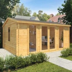 Mercia Director 5m X 4m Garden Office Log Cabin (44mm) - Double Glazed