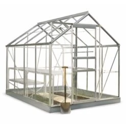 6'x8' Halls Aluminium Frame Polycarbonate Greenhouse (1.92x2.56m)