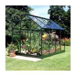 6'4 X 8'6 Green Frame Halls Popular 68 Small Greenhouse (1.93 X 2.57m)