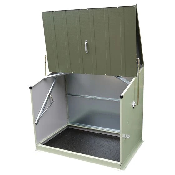 4'6 X 2'11 (1.38x0.89m) Trimetals Green Stowaway Garden Metal Storage Unit - Image 3