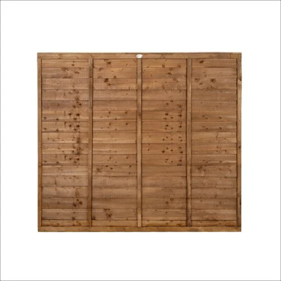 Forest 6' X 5'6 Brown Pressure Treated Super Lap Fence Panel (1.83m X 1.68m) - Image 4
