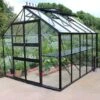 8' X 10' Halls Cotswold Blockley Greenhouse In Green With Toughened Glass (2.56m X 3.17m)