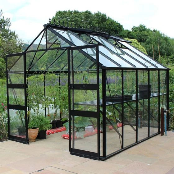 8' X 10' Halls Cotswold Blockley Greenhouse In Black With Toughened Glass (2.56m X 3.17m) - Image 6