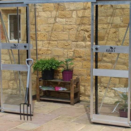 8' X 4' Halls Cotswold Broadway 84 Silver Lean-To Greenhouse (2.56m X 1.32m) - Image 3