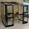8' X 6' Halls Cotswold Broadway 86 Black Lean-To Greenhouse (2.56m X 1.93m)