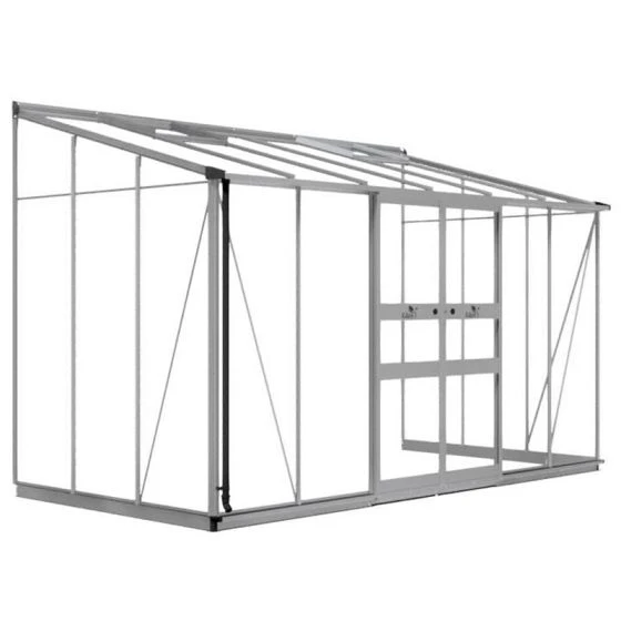12' X 6' Halls Cotswold Broadway 126 Silver Lean-To Greenhouse (3.76m X 1.93m) - Image 6