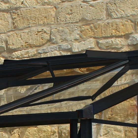 12' X 6' Halls Cotswold Broadway 126 Black Lean-To Greenhouse (3.76m X 1.93m) - Image 4