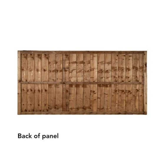 Forest 6' X 3' Brown Pressure Treated Vertical Closeboard Fence Panel (1.83m X 0.92m) - Image 4