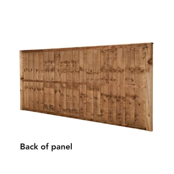 Forest 6' X 3' Brown Pressure Treated Vertical Closeboard Fence Panel (1.83m X 0.92m) - Image 6
