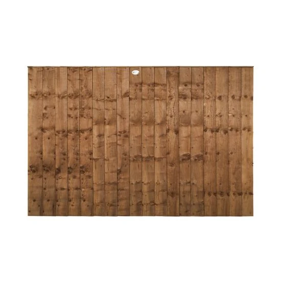 Forest 6' X 4' Brown Pressure Treated Vertical Closeboard Fence Panel (1.83m X 1.22m) - Image 3