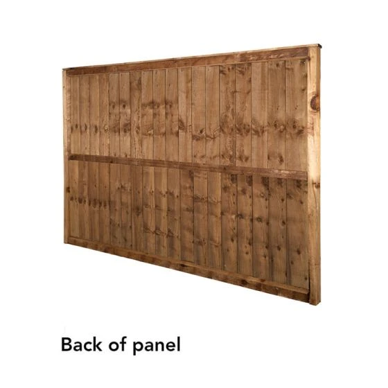 Forest 6' X 4' Brown Pressure Treated Vertical Closeboard Fence Panel (1.83m X 1.22m) - Image 6