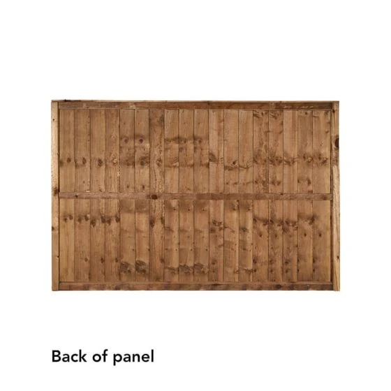 Forest 6' X 4' Brown Pressure Treated Vertical Closeboard Fence Panel (1.83m X 1.22m) - Image 4