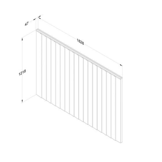 Forest 6' X 4' Brown Pressure Treated Vertical Closeboard Fence Panel (1.83m X 1.22m) - Image 2