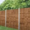 Forest 6' X 5'6 Brown Pressure Treated Vertical Closeboard Fence Panel (1.83m X 1.69m)