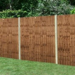Forest 6' X 5' Brown Pressure Treated Vertical Closeboard Fence Panel (1.83m X 1.52m)