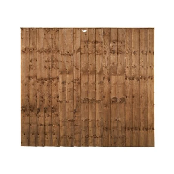 Forest 6' X 5' Brown Pressure Treated Vertical Closeboard Fence Panel (1.83m X 1.52m) - Image 3