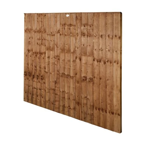 Forest 6' X 5' Brown Pressure Treated Vertical Closeboard Fence Panel (1.83m X 1.52m) - Image 5