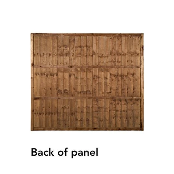 Forest 6' X 5' Brown Pressure Treated Vertical Closeboard Fence Panel (1.83m X 1.52m) - Image 4