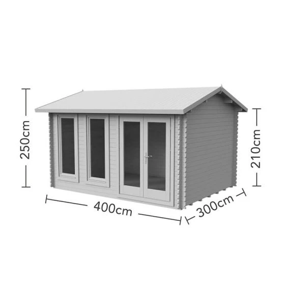 Forest Chiltern 4m X 3m Log Cabin (34mm) - Single Glazed - Image 3