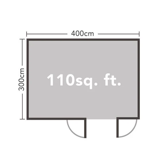 Forest Chiltern 4m X 3m Log Cabin (34mm) - Single Glazed - Image 4