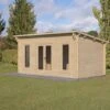 Forest Elmley 5m X 3m Log Cabin Garden Office (45mm)
