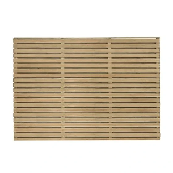 Forest 6' X 4' Pressure Treated Contemporary Double Slatted Fence Panel (1.8m X 1.2m) - Image 5