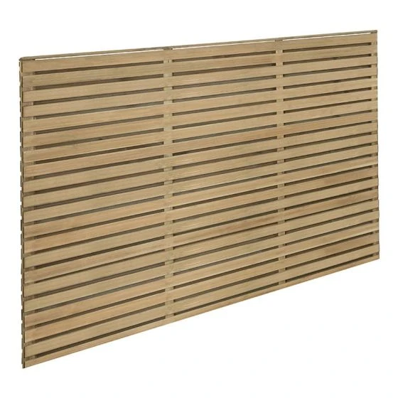 Forest 6' X 4' Pressure Treated Contemporary Double Slatted Fence Panel (1.8m X 1.2m) - Image 4