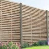 Forest 6' X 6' Pressure Treated Contemporary Double Slatted Fence Panel (1.8m X 1.8m)